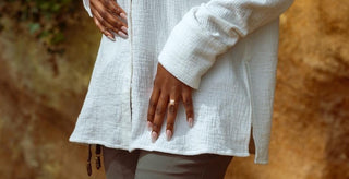 Oversized Cotton Linen Top (white) - nineth closet